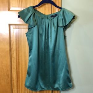 Banana Republic Sage Green Ruffle Sleeve Blouse